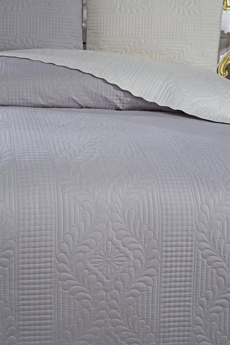 L'essentiel linge de maison Sanem - Crema, Gris